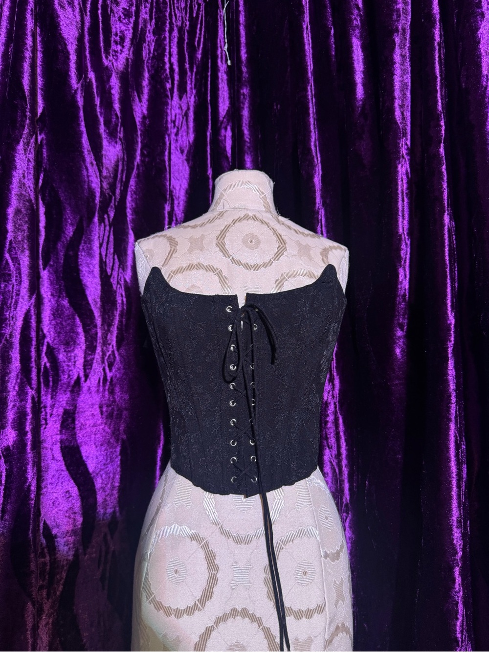 Black Gothic Lace Style Corset Top